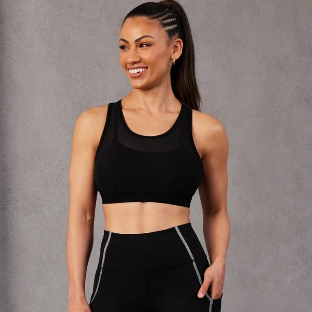 Fabletics sports bra size XS Faye high impact black NEW NWT - Picture 2 of 9